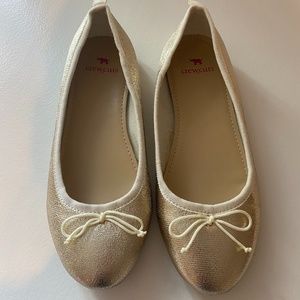 Crewcuts Girls Gold Metallic Ballet Flats - Size 2